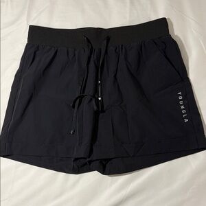 YoungLA Women's Athletic Black Shorts
